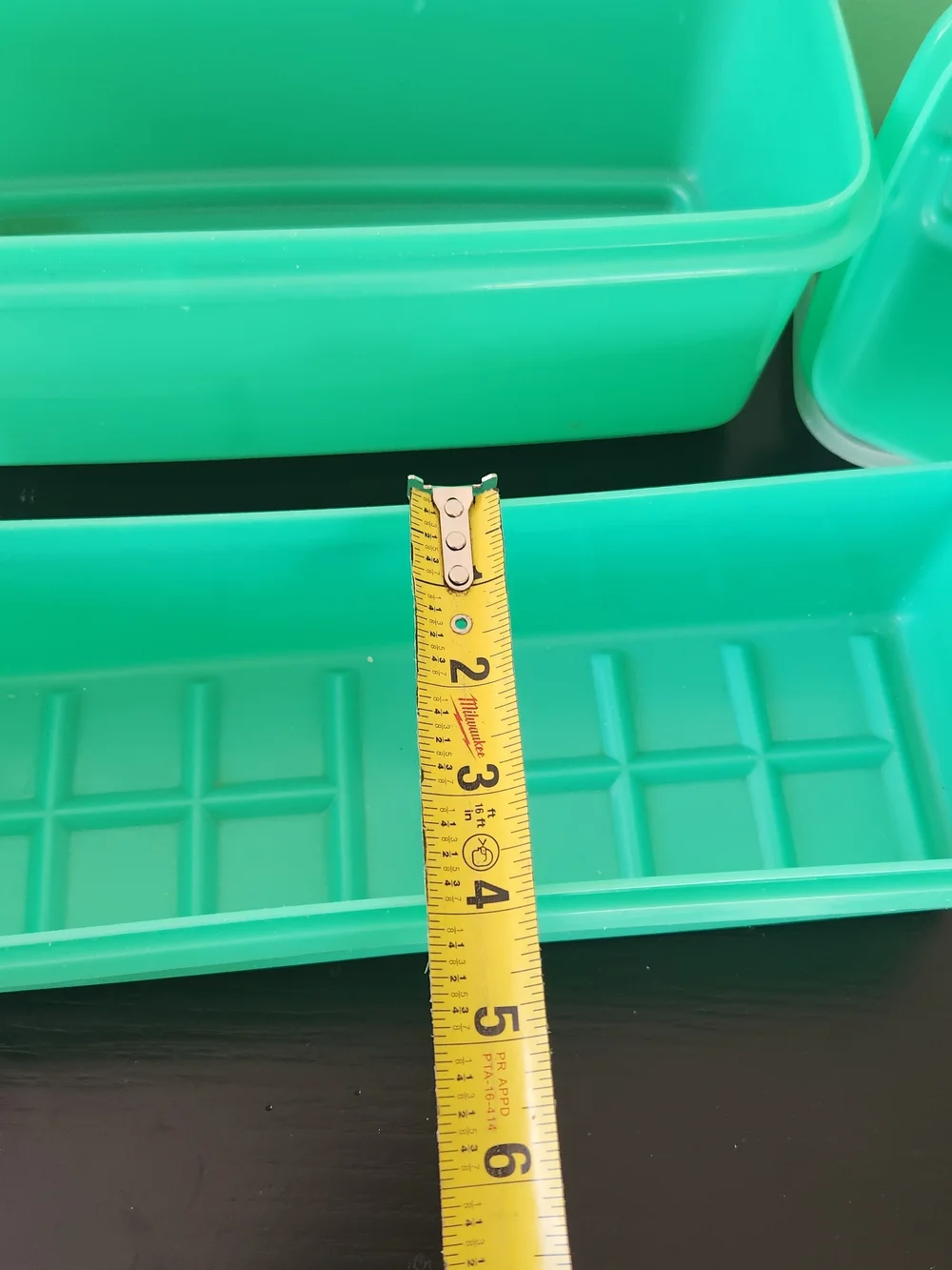Vintage Tupperware Stackable Turquoise Plastic Storage Containers - Set of 3